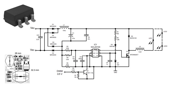 ON Semiconductor’s NCL30100 (click for full-size)